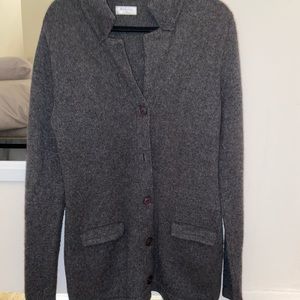 Gray long cardigan